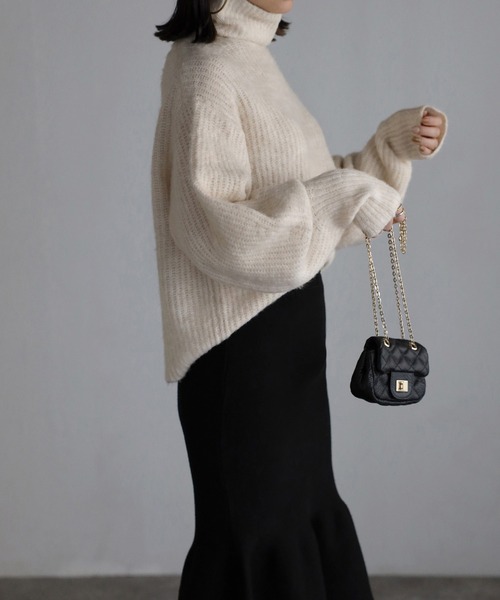 「Bonjour Sagan」 タートルネックニット FREE ホワイト レディース_画像4