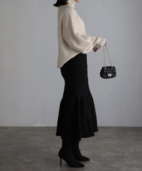 「Bonjour Sagan」 タートルネックニット FREE ホワイト レディース_画像5