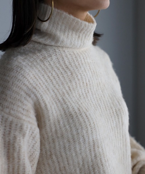 「Bonjour Sagan」 タートルネックニット FREE ホワイト レディース_画像8