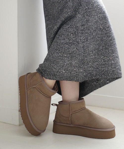 ASH アッシュ ショートブーツ スエード　ベージュ　ボア AsRiRe ショートブーツ L ベージュ レディース : ZOZOTOWN Yahoo!店