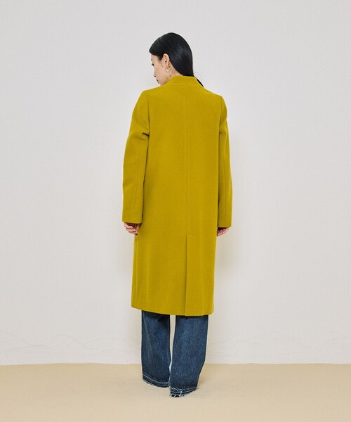 「UNITED TOKYO」 ノーカラーコート 1 グレー レディース_画像3