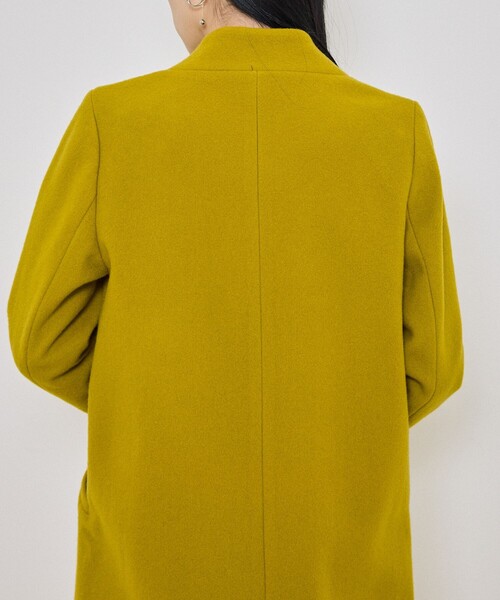 「UNITED TOKYO」 ノーカラーコート 1 グレー レディース_画像7