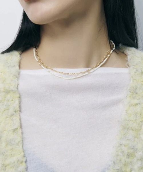 GOLDY（ゴールディ） ネックレス 「GOLDY」カラー ビーズ × チェーン