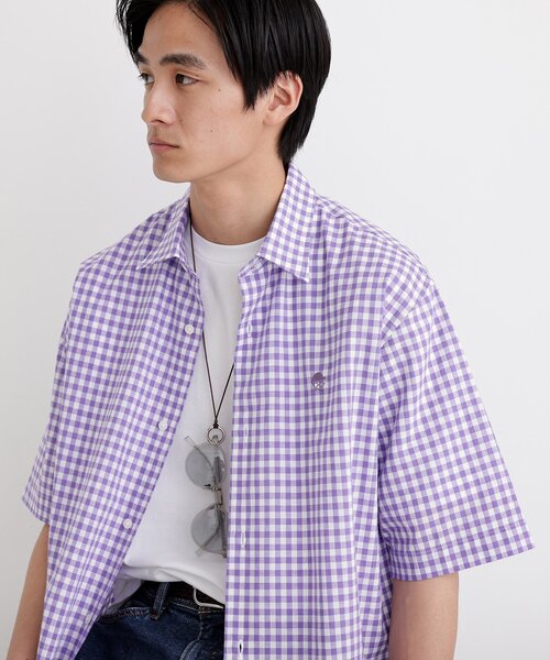 TAKEO KIKUCHI（タケオキクチ） シャツ 半袖 「LIMITED」ワンポイント