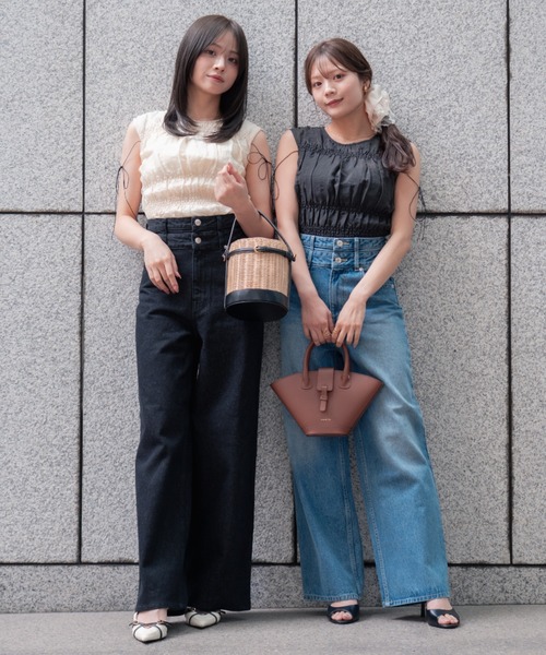 ブラウス シャツ shirring blouse（シャーリングブラウス） レディースの画像