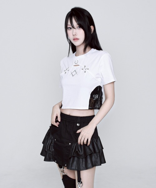 しゅな/『REFLEM/レフレム』トップス 6点まとめ売り＋1点おまけ REFLEM tシャツ 「REFLEM/レフレム」レース切替クロップドT
