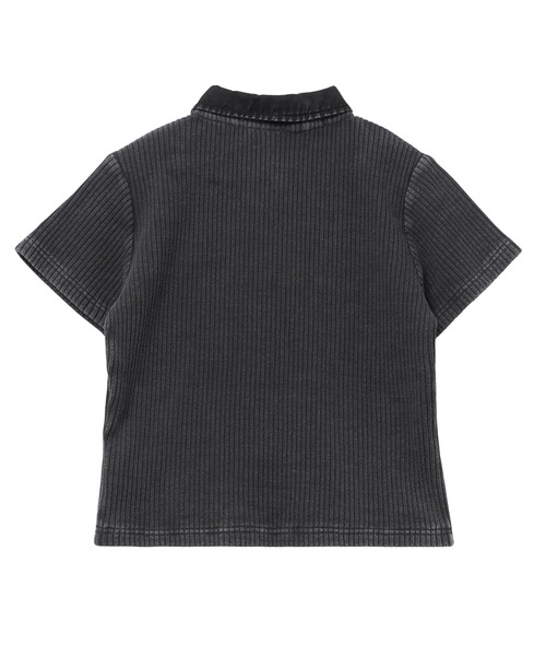 X-girl ポロシャツ ポロ FADED WOVEN MIX TOP レディース
