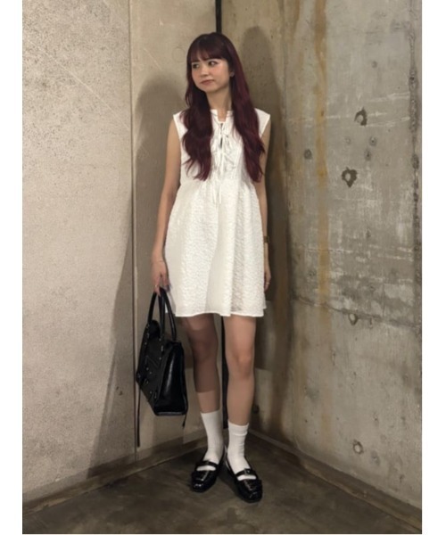 SLY（スライ） ワンピース FLOATING CLOTH RIBBON N/S S/OP