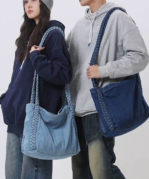 shoppinggo ショルダーバッグ バッグ デニムバッグ A4サイズ対応