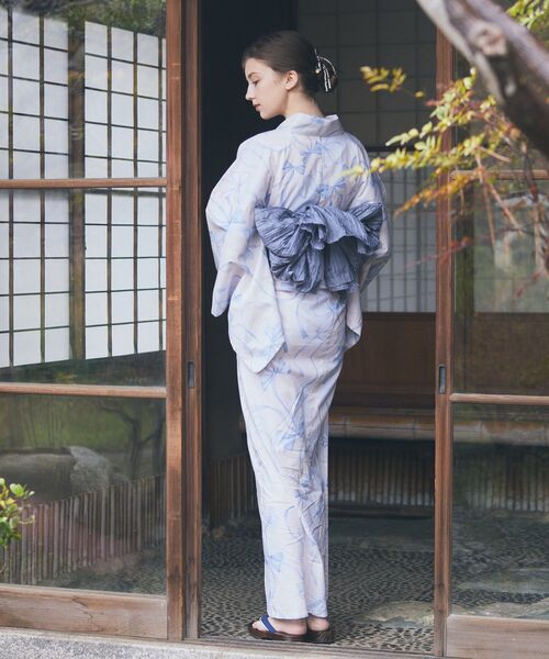 MaisondeFLEUR メゾンドフルール　浴衣　リボンチェック　Blue リボン浴衣/Maison de FLEUR（メゾン ド フルール）の浴衣・着物