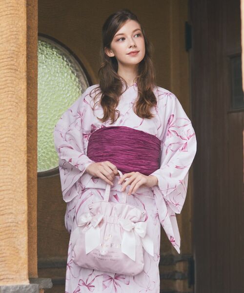 浴衣 リボン柄 Maison de FLEUR 浴衣 リボン浴衣 レディース : ZOZOTOWN Yahoo