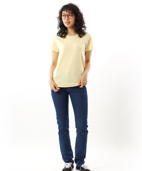 「HANES」 半袖Tシャツ M イエロー レディース