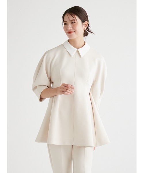 極美品　セルフォード　セットアップ　ネイビー　サイズ36(S) CELFORD 【スーツ2点SET】セルフォード ペプラムブラウス