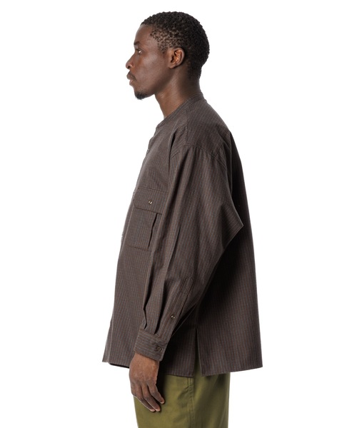 Sandinista（サンディニスタ） シャツ Band Collar Oversized Check