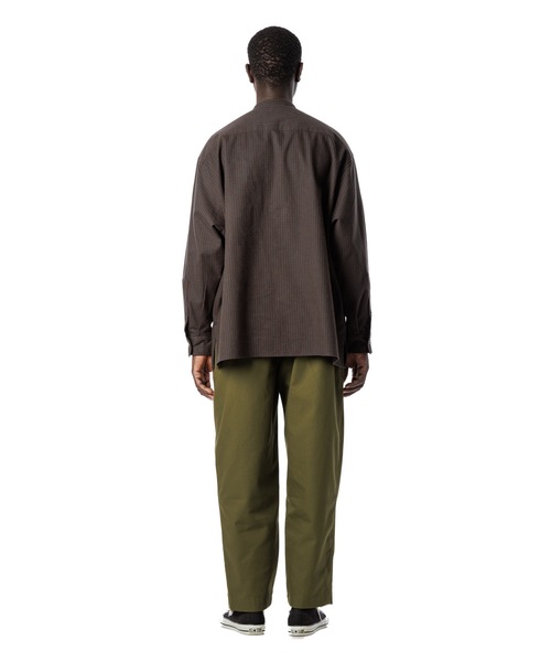Sandinista（サンディニスタ） シャツ Band Collar Oversized Check
