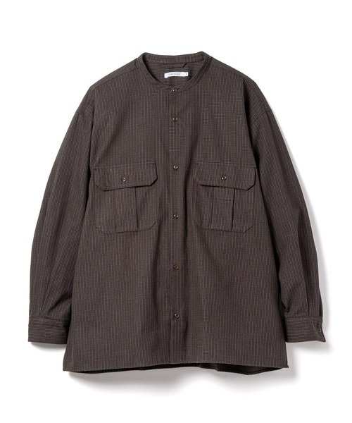 Sandinista（サンディニスタ） シャツ Band Collar Oversized Check