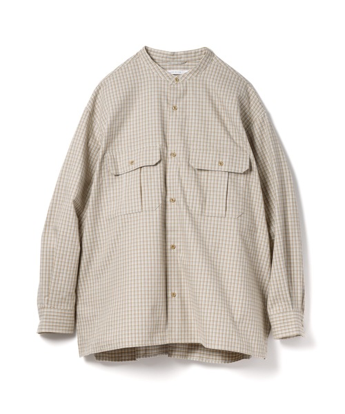 【新品タグ付き】SANDINISTA Sandinista（サンディニスタ） シャツ Band Collar Oversized Check