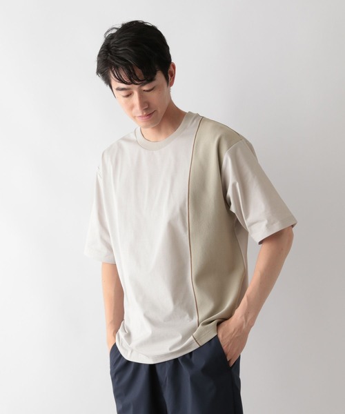 GLOBAL WORK tシャツ サラサラ快適DRY/切り替えTシャツ2/半袖