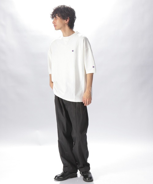 「Champion」 半袖Tシャツ LARGE オフホワイト メンズ