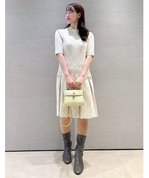 CELFORD プリーツワンピース アイボリー 38 CELFORD ワンピース プリーツニットワンピース : ZOZOTOWN Yahoo