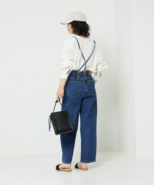 「FREAK'S STORE」 加工デニムパンツ MEDIUM ブルー レディース_画像4