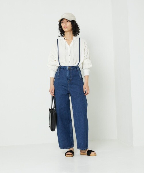 「FREAK'S STORE」 加工デニムパンツ MEDIUM ブルー レディース_画像9