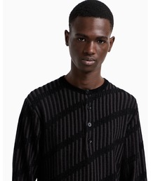 イタリア製 ARMANI ヘンリーネック リブニットセーター アルマーニ イタリア製 ARMANI ヘンリーネック リブニットセーター アルマーニ
