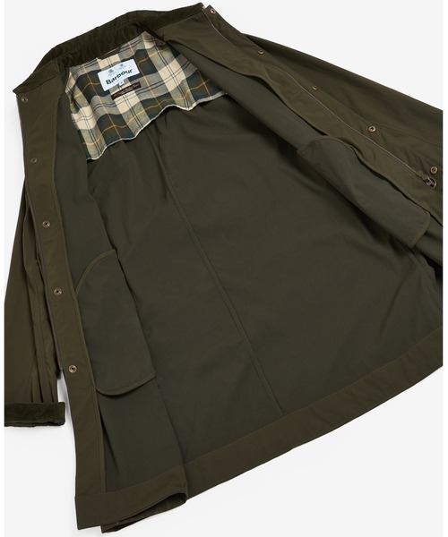 Barbour」 ステンカラーコート S オリーブ メンズ