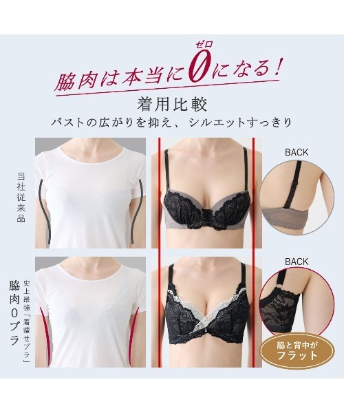 チュチュアンナ（tutuanna） ブラジャー ショーツセット 「脇肉0ブラ