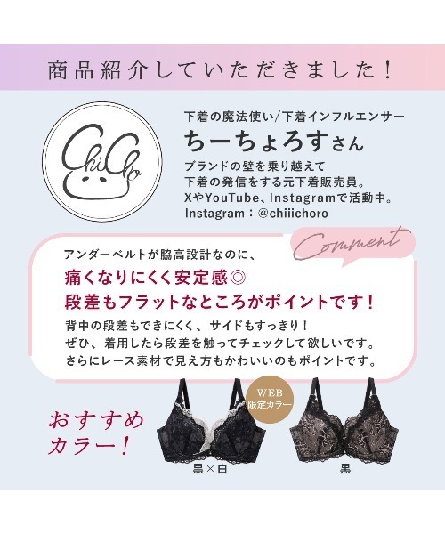 チュチュアンナ（tutuanna） ブラジャー ショーツセット 「脇肉0ブラ