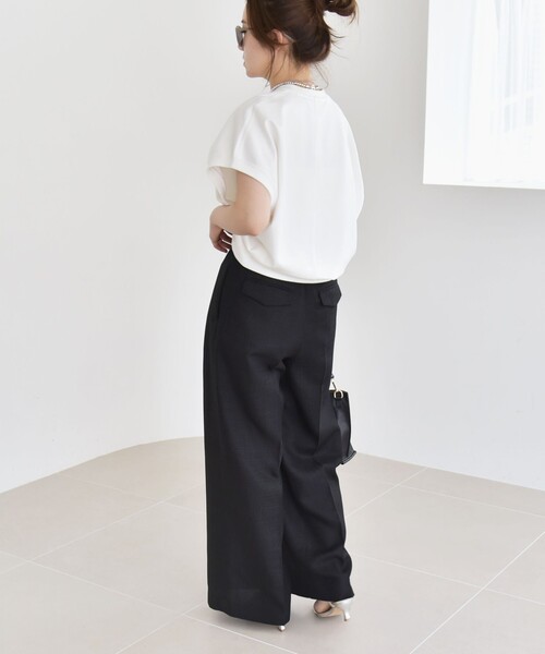 「quaranciel」 半袖カットソー ONE SIZE オフホワイト レディース_画像3