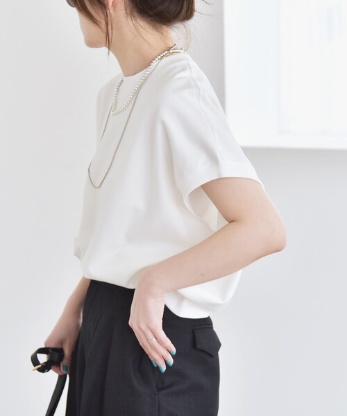 「quaranciel」 半袖カットソー ONE SIZE オフホワイト レディース_画像5