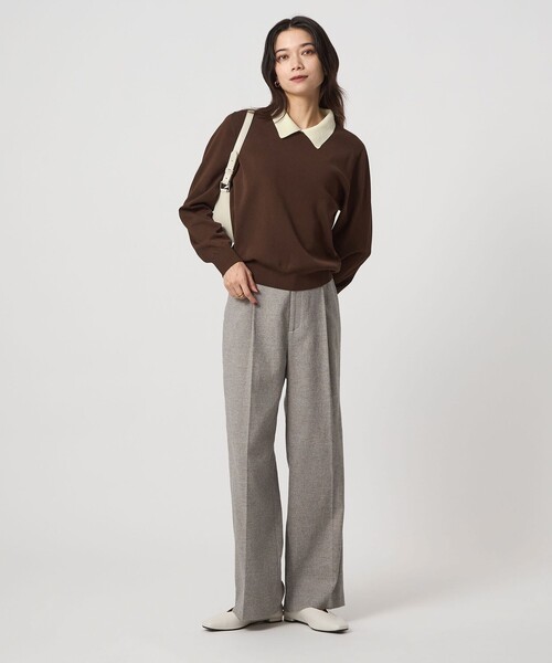 green label relaxing 襟付きプルオーバー ニット green label relaxing（グリーンレーベルリラクシング） ニット