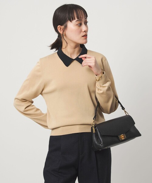 green label relaxing 襟付きプルオーバー ニット green label relaxing（グリーンレーベルリラクシング） ニット