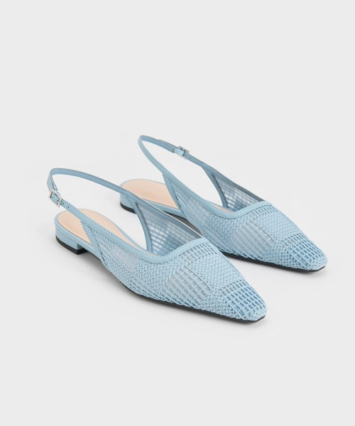 「CHARLES & KEITH」 フラットサンダル 24.5cm ブラック系その他2 レディース_画像2