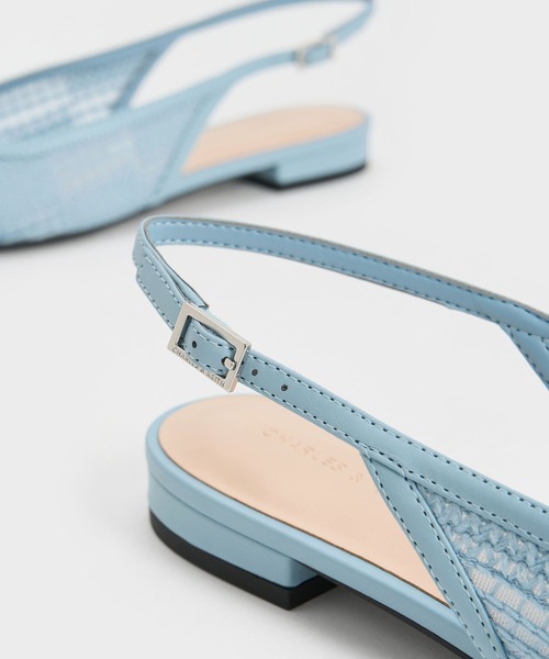 「CHARLES & KEITH」 フラットサンダル 24.5cm ブラック系その他2 レディース_画像3