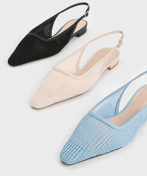 「CHARLES & KEITH」 フラットサンダル 24.5cm ブラック系その他2 レディース_画像4