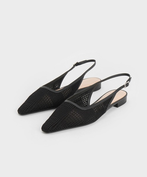 「CHARLES & KEITH」 フラットサンダル 24.5cm ブラック系その他2 レディース_画像6