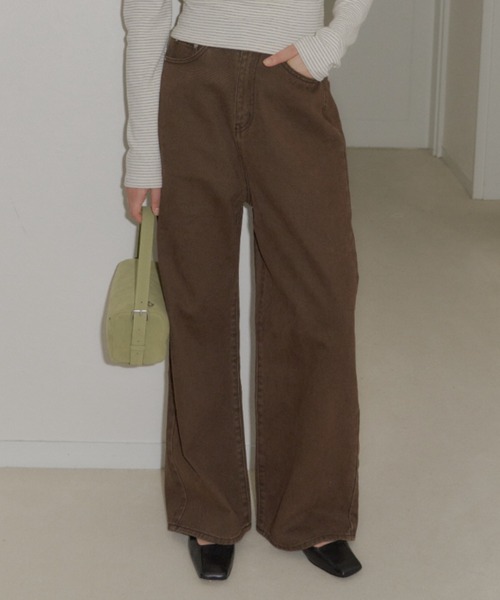 GIUNON ジーンズ デニム デニムパンツ back belt adjustable denim