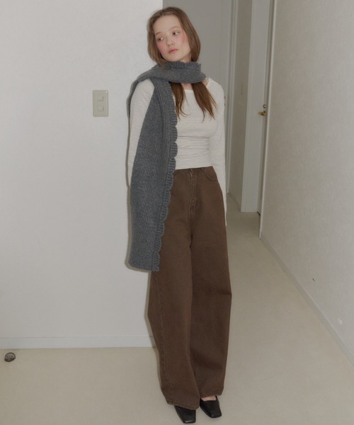 GIUNON ジーンズ デニム デニムパンツ back belt adjustable denim