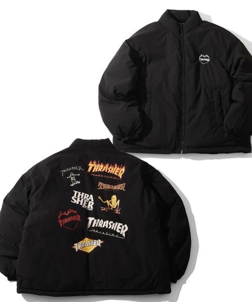Thrasher ブラック ダウンジャケット THRASHER（スラッシャー） ダウン