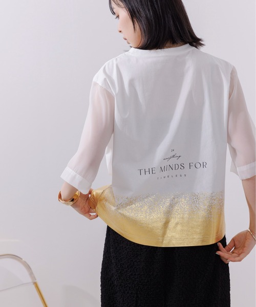 「Eimee Law」 半袖カットソー 38 ライトグレー レディース_画像7