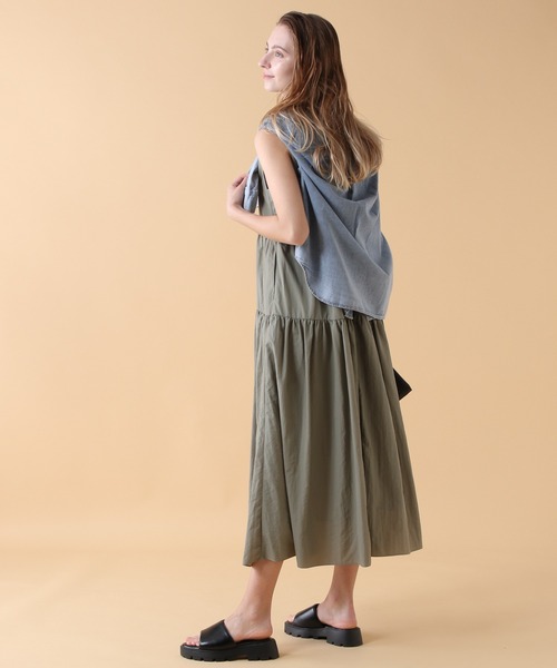 「saloon」 フラットサンダル MEDIUM ブラック レディース_画像3