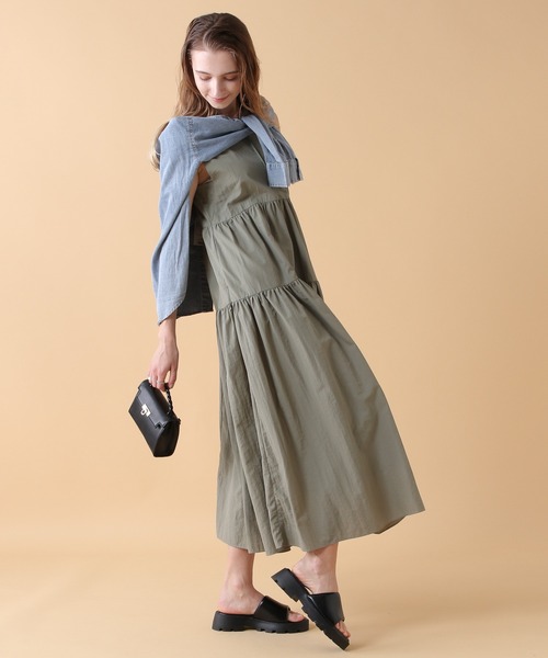 「saloon」 フラットサンダル MEDIUM ブラック レディース_画像4
