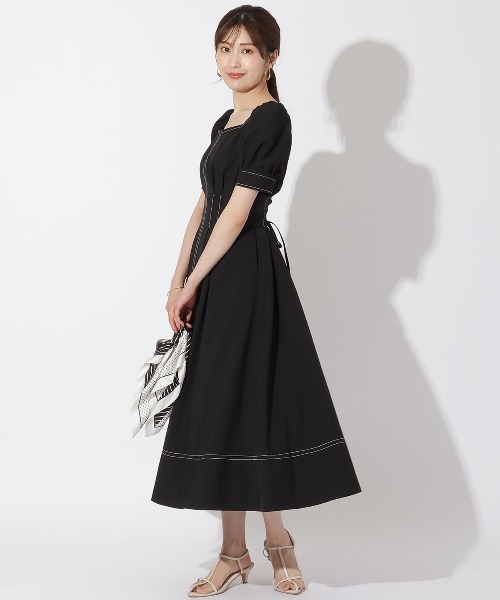 「AND COUTURE」 半袖ワンピース MEDIUM ブルー レディース_画像3