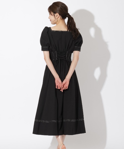 「AND COUTURE」 半袖ワンピース MEDIUM ブルー レディース_画像4