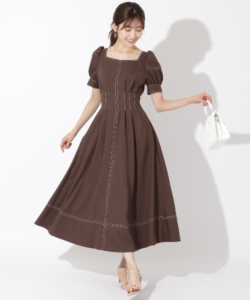 「AND COUTURE」 半袖ワンピース MEDIUM ブルー レディース_画像8