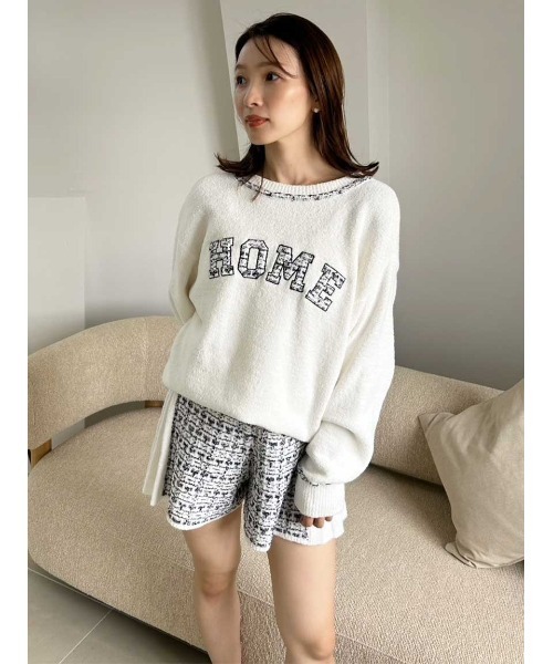 10【HANAEMORI】昭和レトロ バブル 総柄 肩パット ツイード 膝丈 短 10【HANAEMORI】昭和レトロ バブル 総柄 肩パット ツイード 膝丈 短