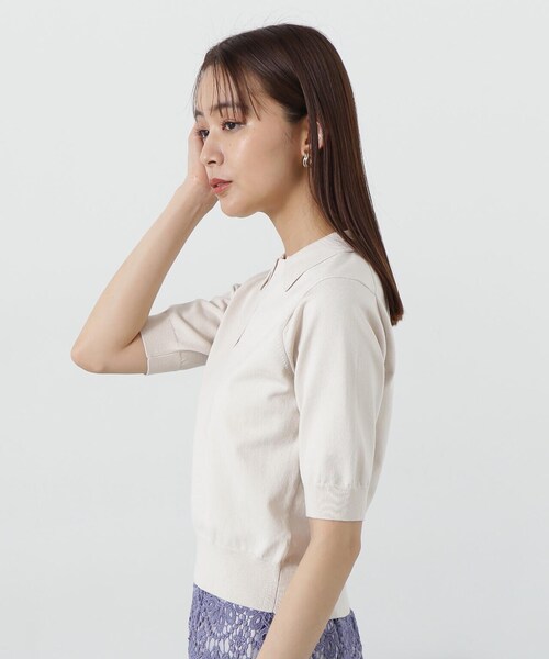 「N.（N. Natural Beauty Basic）」 半袖ニット MEDIUM オフホワイト レディース_画像8