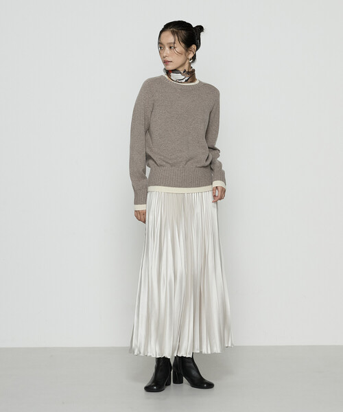 COMME CA（コムサ） ニット セーター カシミヤ混ウール バイカラー